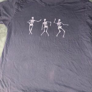 Dancing Skeleton Graphic Tee - Black